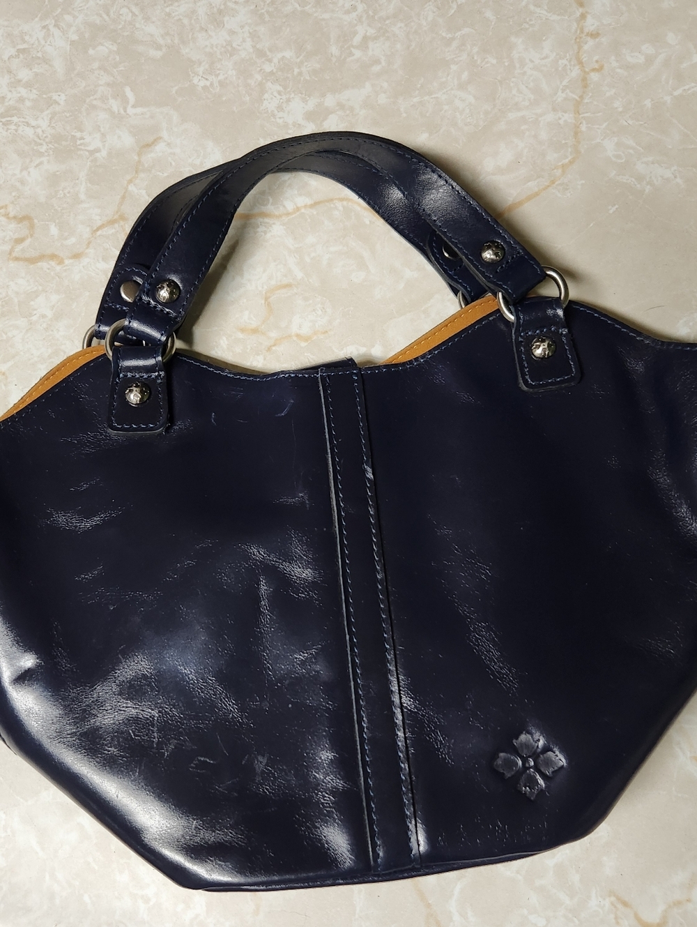 Patricia Nash Caterina Navy Blue Purse No Shoulder Strap